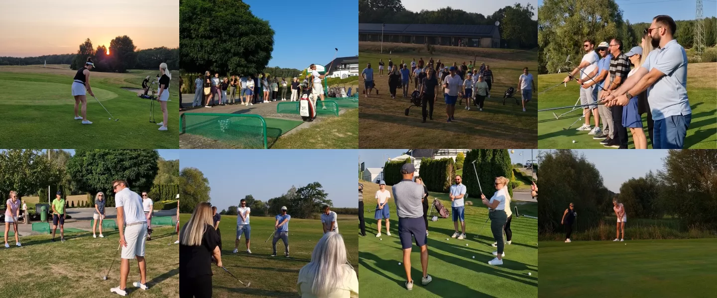 Uczestnicy HR-owej integracji w Binowo Park Golf Club 